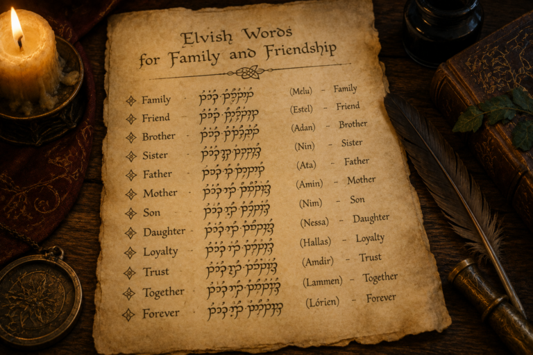 Elvish Words For Family and Friendship Elvish Words For Family and Friendship