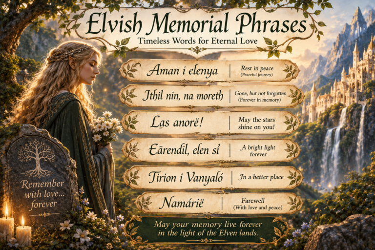 Elvish Memorial phrases