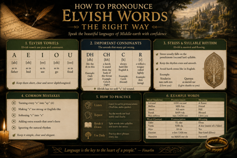 How to Pronounce Elvish Words the Right Way How to Pronounce Elvish Words the Right Way