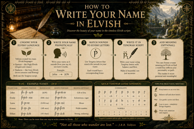 Write your name Elvish Guide Write your name Elvish Guide